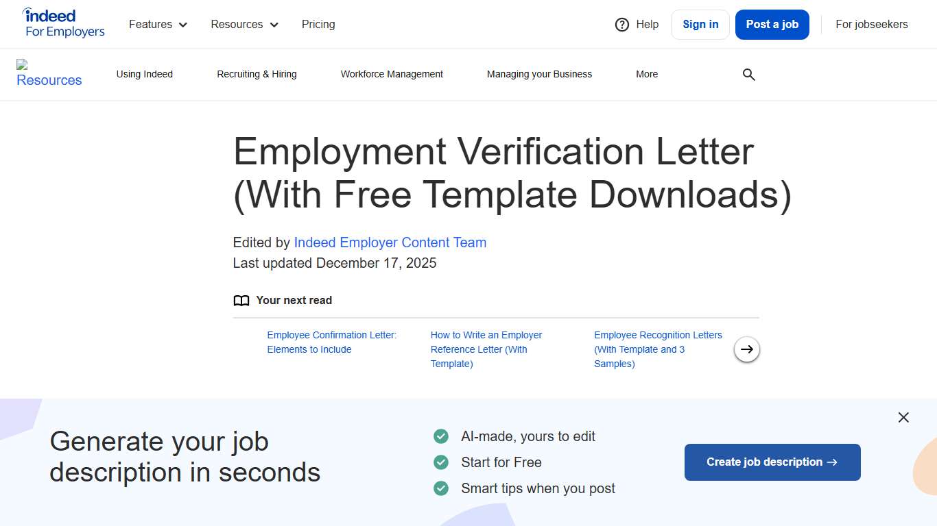 Employment Verification Letter (With Free Template Downloads)